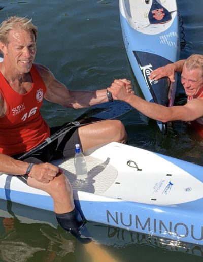 Målgång efter avslutat SUP race