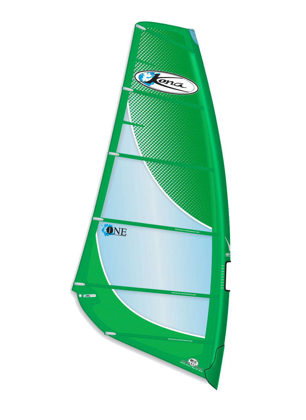 Kona One 8.2 segel för seglare mellan 75 och 85 kg.