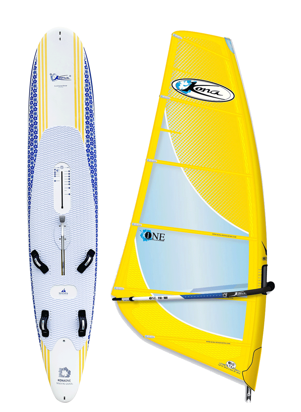 Kona One 7.4 komplett paket för seglare under 65 kg.